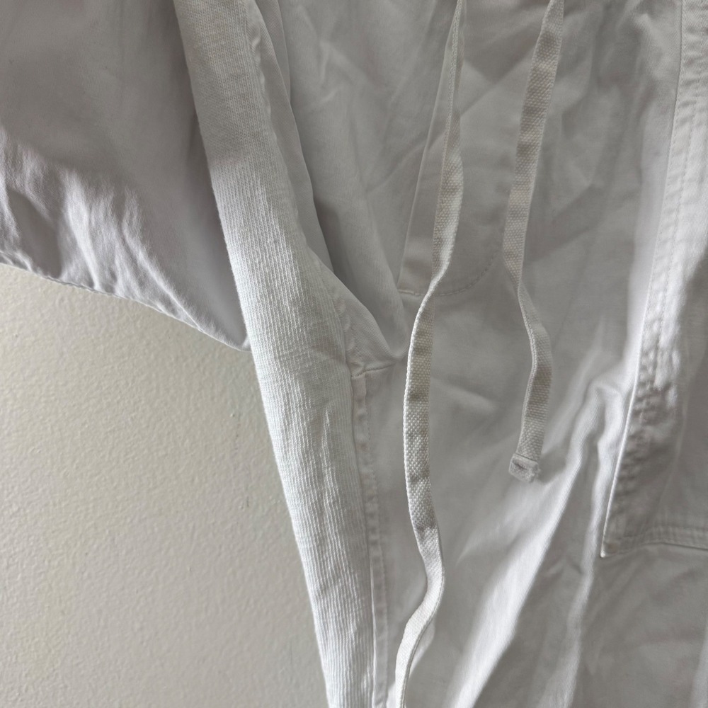 James Perse Los Angeles White Cotton Blend Drawstring Jogger Pants Size 2 - Picture 4 of 11